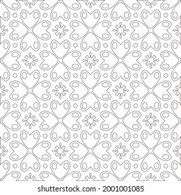 Vector geometric pattern. Repeating elements stylish background abstract ornament for wallpapers and backgrounds. Black and white colors 