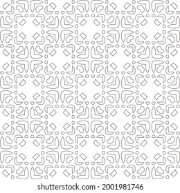 Vector geometric pattern. Repeating elements stylish background abstract ornament for wallpapers and backgrounds. Black and white colors 