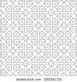 Vector geometric pattern. Repeating elements stylish background abstract ornament for wallpapers and 

backgrounds. Black and white colors 