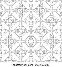 Vector geometric pattern. Repeating elements stylish background abstract ornament for wallpapers and 

backgrounds. Black and white colors 