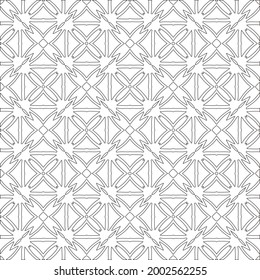 Vector geometric pattern. Repeating elements stylish background abstract ornament for wallpapers and 

backgrounds. Black and white colors 