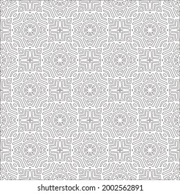 Vector geometric pattern. Repeating elements stylish background abstract ornament for wallpapers and backgrounds. Black and white colors 