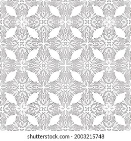 Vector geometric pattern. Repeating elements stylish background abstract ornament for wallpapers and 

backgrounds. Black and white colors 