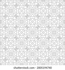 Vector geometric pattern. Repeating elements stylish background abstract ornament for wallpapers and backgrounds. Black and white pattern.
