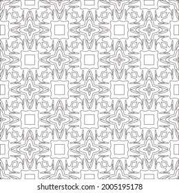 Vector geometric pattern. Repeating elements stylish background abstract ornament for wallpapers and backgrounds. Black and white pattern.