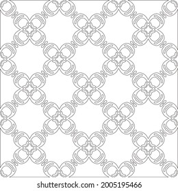 Vector geometric pattern. Repeating elements stylish background abstract ornament for wallpapers and backgrounds. Black and white pattern.