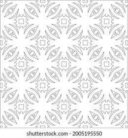 Vector geometric pattern. Repeating elements stylish background abstract ornament for wallpapers and backgrounds. Black and white pattern.
