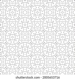 Vector geometric pattern. Repeating elements stylish background abstract ornament for wallpapers and 

backgrounds. Black and white pattern.