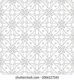 Vector geometric pattern. Repeating elements stylish background abstract ornament for wallpapers and 

backgrounds. Black and white pattern.