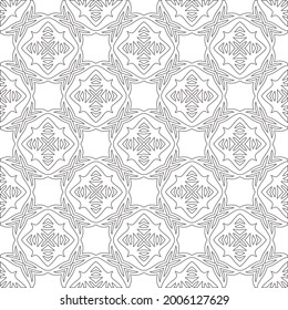 Vector geometric pattern. Repeating elements stylish background abstract ornament for wallpapers and 

backgrounds. Black and white pattern.