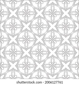 Vector geometric pattern. Repeating elements stylish background abstract ornament for wallpapers and 

backgrounds. Black and white pattern.