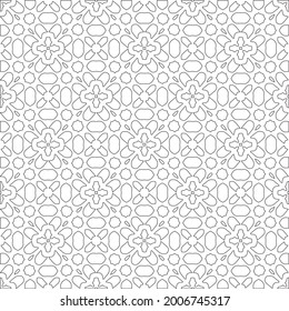 
Vector geometric pattern. Repeating elements stylish background abstract ornament for wallpapers and backgrounds. Black and white pattern.