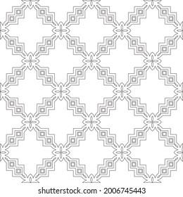 Vector geometric pattern. Repeating elements stylish background abstract ornament for wallpapers and backgrounds. Black and white pattern.