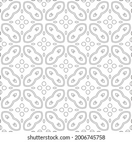 Vector geometric pattern. Repeating elements stylish background abstract ornament for wallpapers and backgrounds. Black and white pattern.
