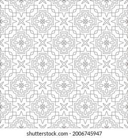 
Vector geometric pattern. Repeating elements stylish background abstract ornament for wallpapers and backgrounds. Black and white pattern.