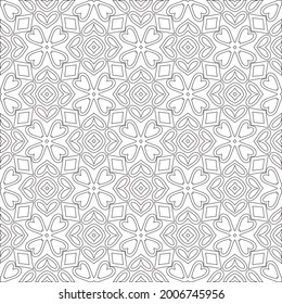 Vector geometric pattern. Repeating elements stylish background abstract ornament for wallpapers and backgrounds. Black and white pattern.
