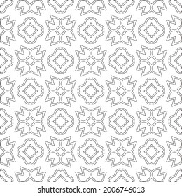 Vector geometric pattern. Repeating elements stylish background abstract ornament for wallpapers and backgrounds. Black and white pattern.