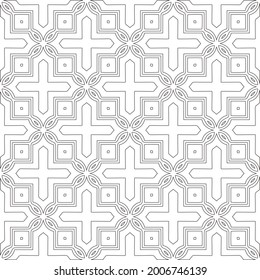 
Vector geometric pattern. Repeating elements stylish background abstract ornament for wallpapers and backgrounds. Black and white pattern.