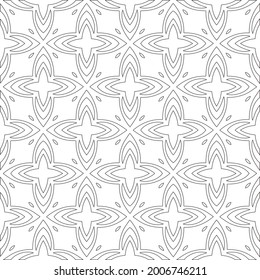Vector geometric pattern. Repeating elements stylish background abstract ornament for wallpapers and backgrounds. Black and white pattern.