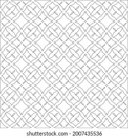 Vector geometric pattern. Repeating elements stylish background abstract ornament for wallpapers and backgrounds. Black and white pattern.
