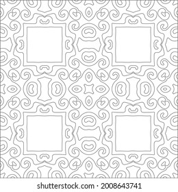 Vector geometric pattern. Repeating elements stylish background abstract ornament for wallpapers and backgrounds. Black and white pattern.