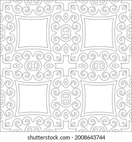 Vector geometric pattern. Repeating elements stylish background abstract ornament for wallpapers and backgrounds. Black and white pattern.