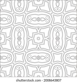 Vector geometric pattern. Repeating elements stylish background abstract ornament for wallpapers and backgrounds. Black and white pattern.