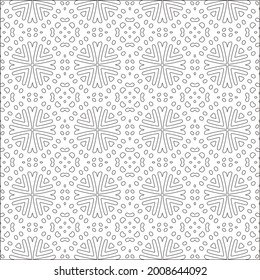 Vector geometric pattern. Repeating elements stylish background abstract ornament for wallpapers and backgrounds. Black and white pattern.