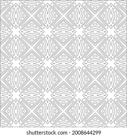 Vector geometric pattern. Repeating elements stylish background abstract ornament for wallpapers and backgrounds. Black and white pattern.