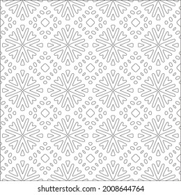 Vector geometric pattern. Repeating elements stylish background abstract ornament for wallpapers and backgrounds. Black and white pattern.