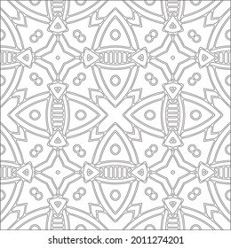Vector geometric pattern. Repeating elements stylish background abstract ornament for wallpapers and backgrounds. Black and white pattern.
