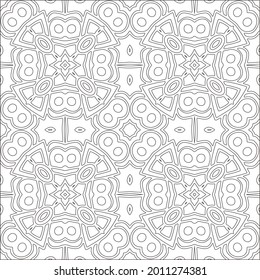 Vector geometric pattern. Repeating elements stylish background abstract ornament for wallpapers and backgrounds. Black and white pattern.