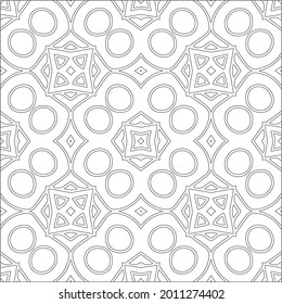 Vector geometric pattern. Repeating elements stylish background abstract ornament for wallpapers and backgrounds. Black and white pattern.