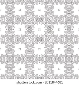 Vector geometric pattern. Repeating elements stylish background abstract ornament for wallpapers and backgrounds. Black and white pattern.