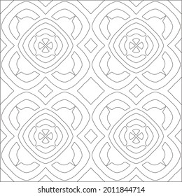 Vector geometric pattern. Repeating elements stylish background abstract ornament for wallpapers and backgrounds. Black and white pattern.