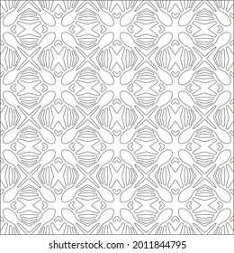 Vector geometric pattern. Repeating elements stylish background abstract ornament for wallpapers and backgrounds. Black and white pattern.