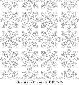Vector geometric pattern. Repeating elements stylish background abstract ornament for wallpapers and backgrounds. Black and white pattern.