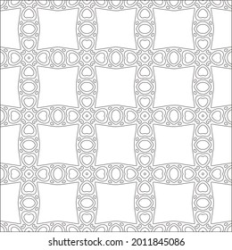 Vector geometric pattern. Repeating elements stylish background abstract ornament for wallpapers and backgrounds. Black and white pattern.