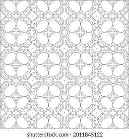 Vector geometric pattern. Repeating elements stylish background abstract ornament for wallpapers and backgrounds. Black and white pattern.