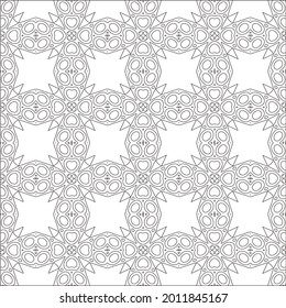 Vector geometric pattern. Repeating elements stylish background abstract ornament for wallpapers and backgrounds. Black and white pattern.