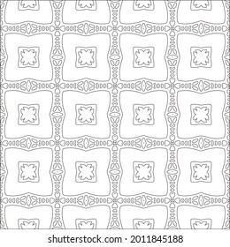 Vector geometric pattern. Repeating elements stylish background abstract ornament for wallpapers and backgrounds. Black and white pattern.