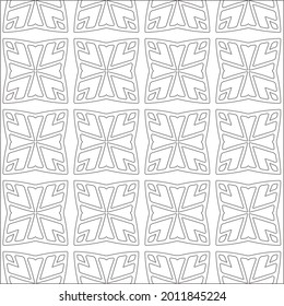 Vector geometric pattern. Repeating elements stylish background abstract ornament for wallpapers and backgrounds. Black and white pattern.