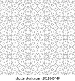 Vector geometric pattern. Repeating elements stylish background abstract ornament for wallpapers and backgrounds. Black and white pattern.