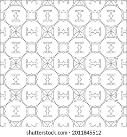 Vector geometric pattern. Repeating elements stylish background abstract ornament for wallpapers and backgrounds. Black and white pattern.