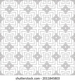 Vector geometric pattern. Repeating elements stylish background abstract ornament for wallpapers and backgrounds. Black and white pattern.