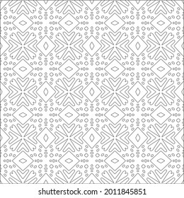 Vector geometric pattern. Repeating elements stylish background abstract ornament for wallpapers and backgrounds. Black and white pattern.
