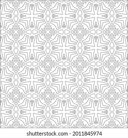 Vector geometric pattern. Repeating elements stylish background abstract ornament for wallpapers and backgrounds. Black and white pattern.