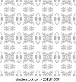 Vector geometric pattern. Repeating elements stylish background abstract ornament for wallpapers and backgrounds. Black and white pattern.