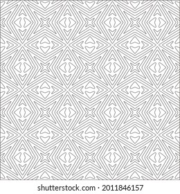 Vector geometric pattern. Repeating elements stylish background abstract ornament for wallpapers and backgrounds. Black and white pattern.