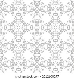 Vector geometric pattern. Repeating elements stylish background abstract ornament for wallpapers and backgrounds. Black and white pattern.